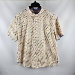 Johnston & Murphy Shirt Mens XXL Multi Peaches S/S Button Up